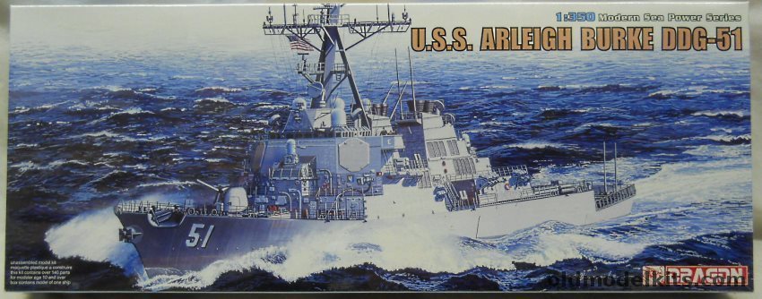 Dragon 1/350 Arleigh Burke  DDG-51 Destroyer - With Decals for Barry / John Paul Jones / Curtis Wilbur / Stout / John S McCain / Mitscher / Laboon, 1023 plastic model kit